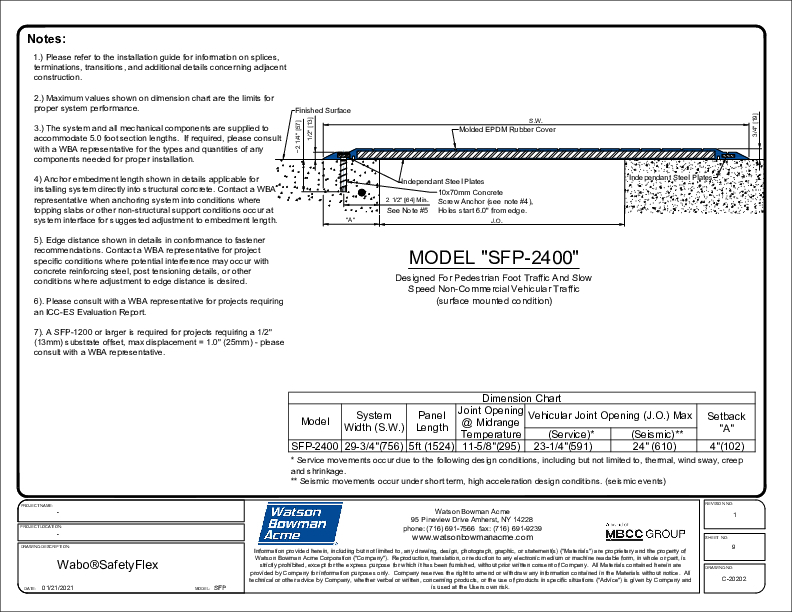 Wabo Safety Flex SFP 2400 C2020209 PDF Cover