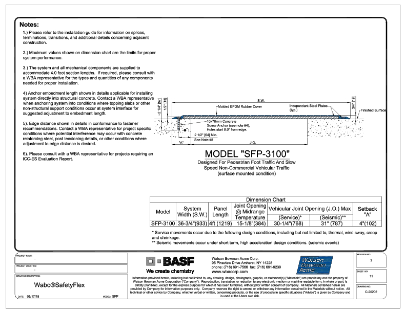 Wabo®SafetyFlex (SFP-3100) CAD Detail Cover