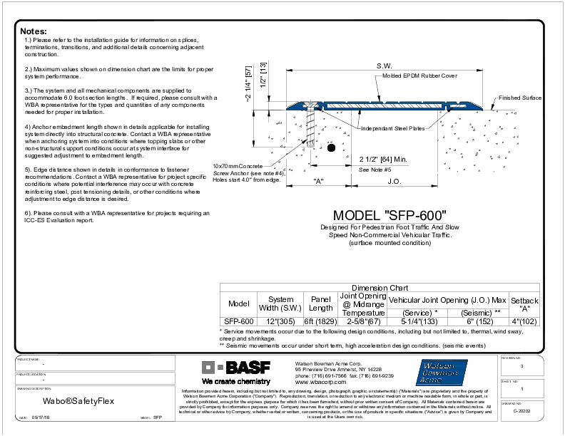 Wabo®SafetyFlex (SFP-600) CAD Detail Cover