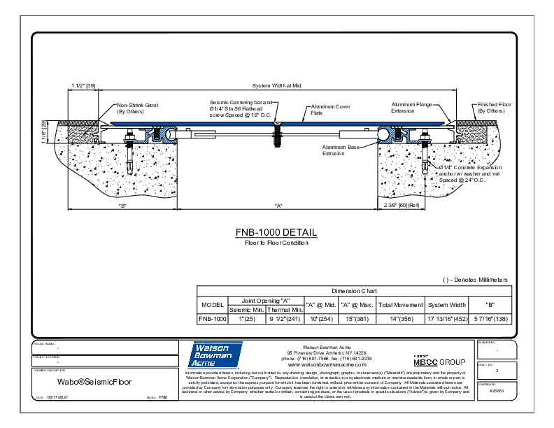 Wabo®SeismicFloor (FNB-1000) CAD Detail Cover