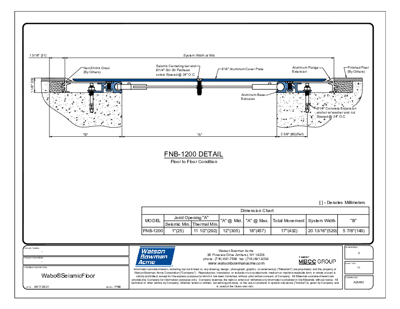 Wabo®SeismicFloor (FNB-1200) CAD Detail Cover