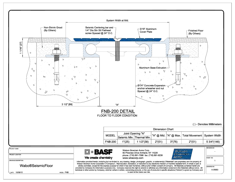 Wabo®SeismicFloor (FNB-200) CAD Detail Cover