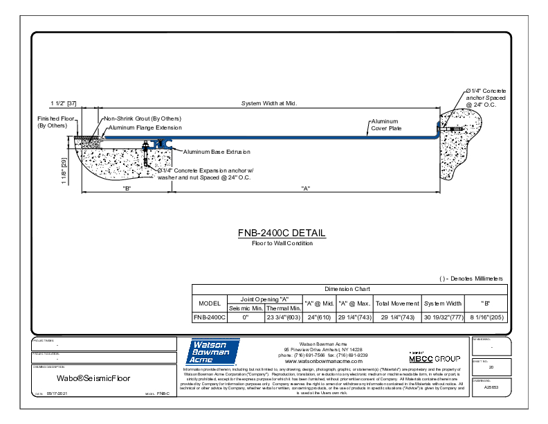 Wabo®SeismicFloor (FNB-2400C) CAD Detail Cover