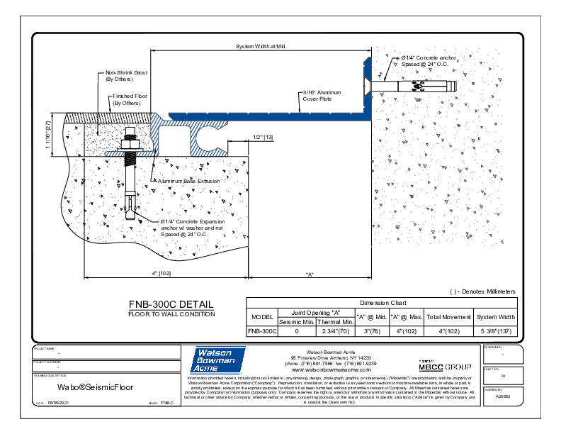 Wabo®SeismicFloor (FNB-300C) CAD Detail Cover