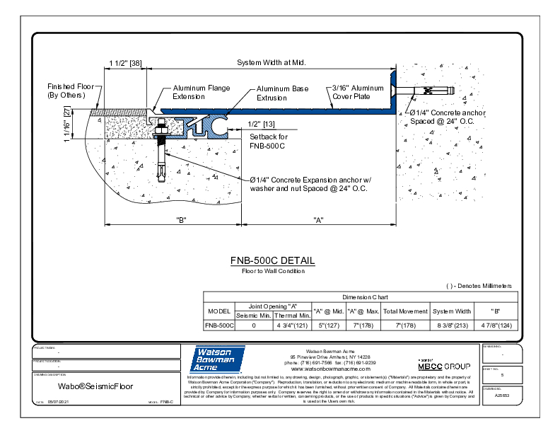 Wabo®SeismicFloor (FNB-500C) CAD Detail Cover