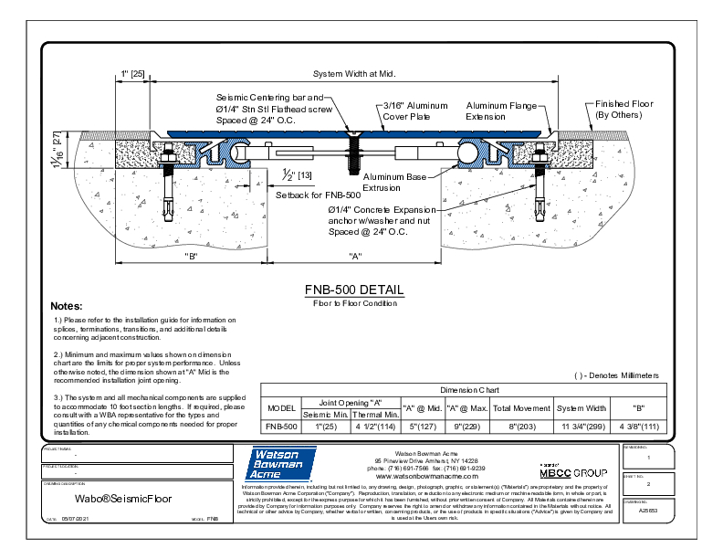 Wabo®SeismicFloor (FNB-500) CAD Detail Cover