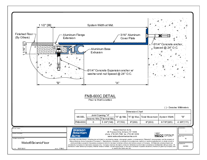 Wabo®SeismicFloor (FNB-600C) CAD Detail Cover