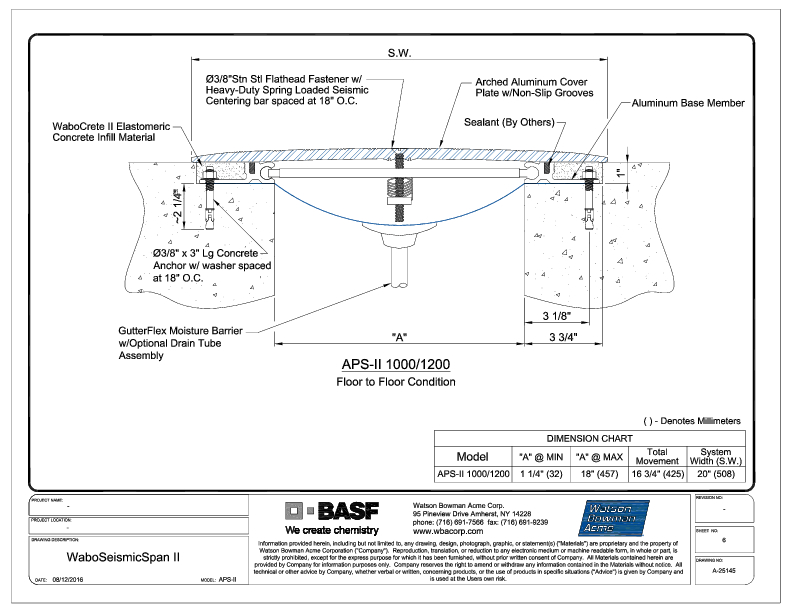 Wabo®SeismicSpan II (APS-1000-1200) CAD Detail Cover