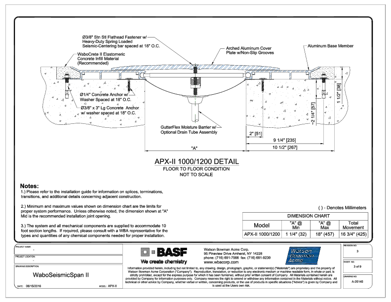 Wabo®SeismicSpan II (APX-1000-1200) CAD Detail Cover