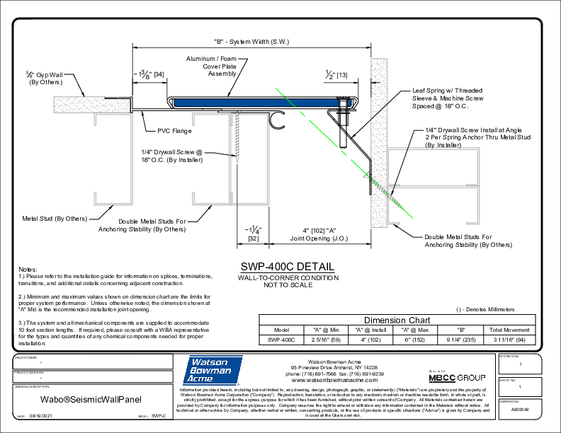 Wabo®SeismicWall Panel SWP 400C Detail Cover