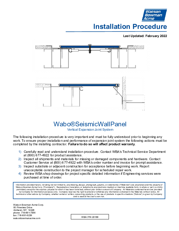 Wabo®SeismicWallPanel US English Cover