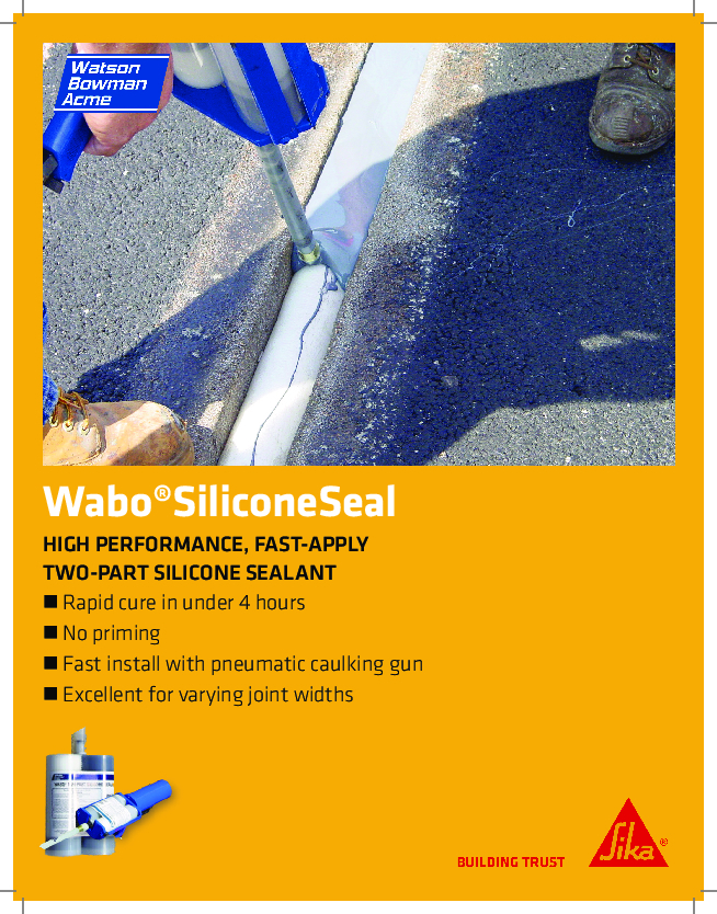 Wabo Silicone Seal Fact Sheet Cover
