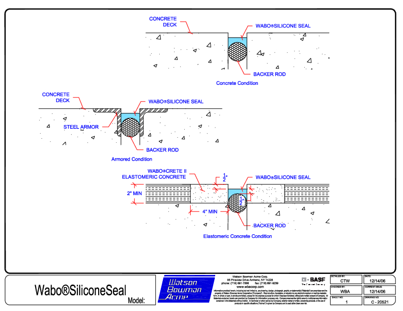 Wabo®SiliconeSeal CAD Detail Cover