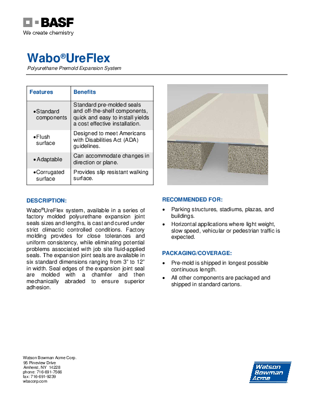 Wabo®UreFlex (T) Technical Data Sheet Cover