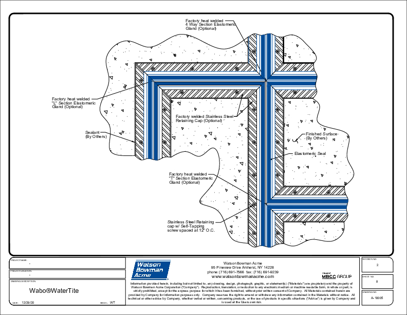 Wabo®Watertite (WT Field Heat Splice) CAD Detail Cover