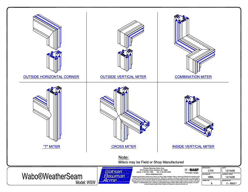 Wabo®WeatherSeam (WSW) Mitres CAD Detail Cover