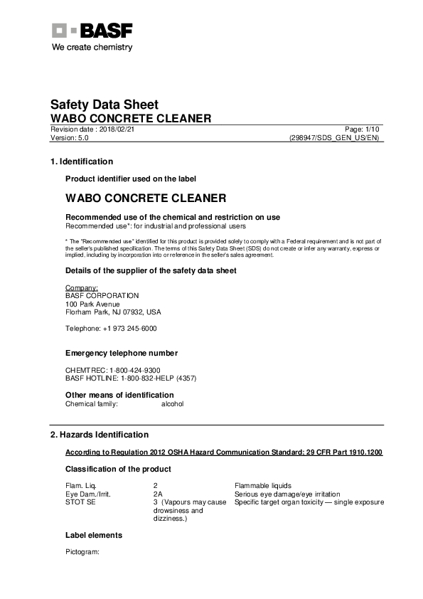 Wabo®ConcreteCleaner (US English) Cover