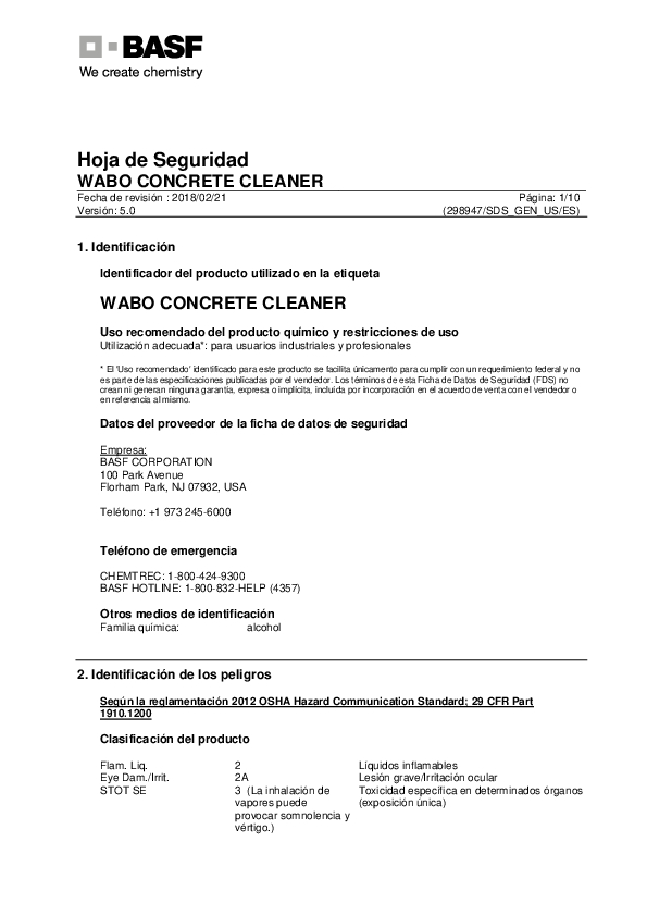 Wabo®ConcreteCleaner (US Spanish) Cover
